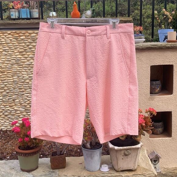 FootJoy Men's Performance Golf Seersucker Shorts Quartz Pink. Size 30. NWT - Picture 3 of 10